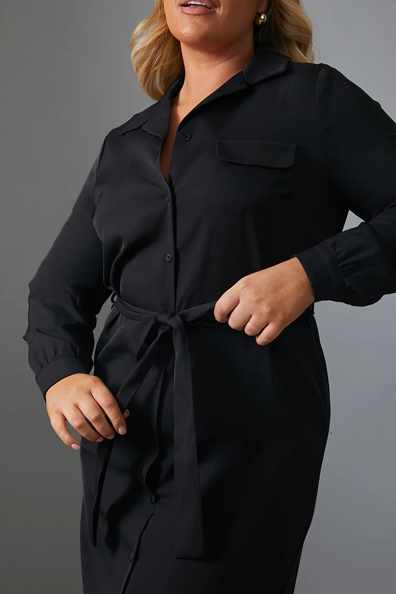 Button Up Belted Dress - Image 13