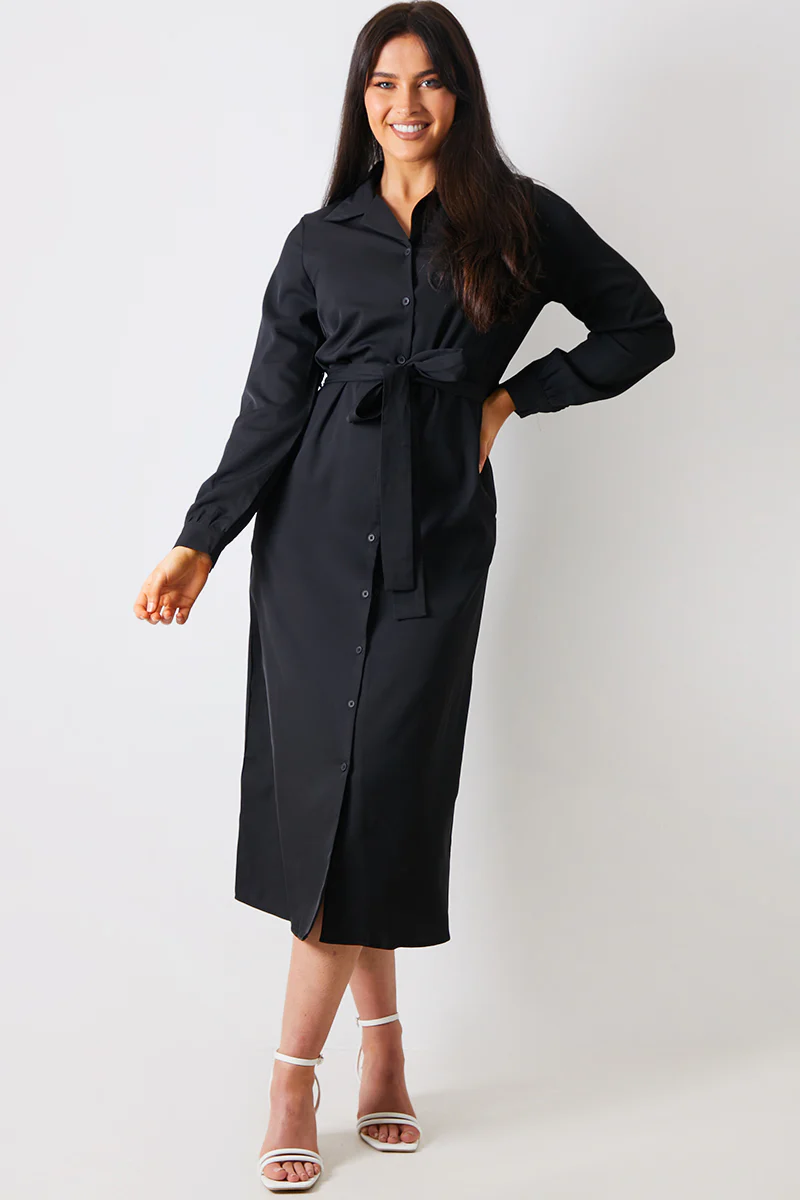 Button Up Belted Dress - Image 2
