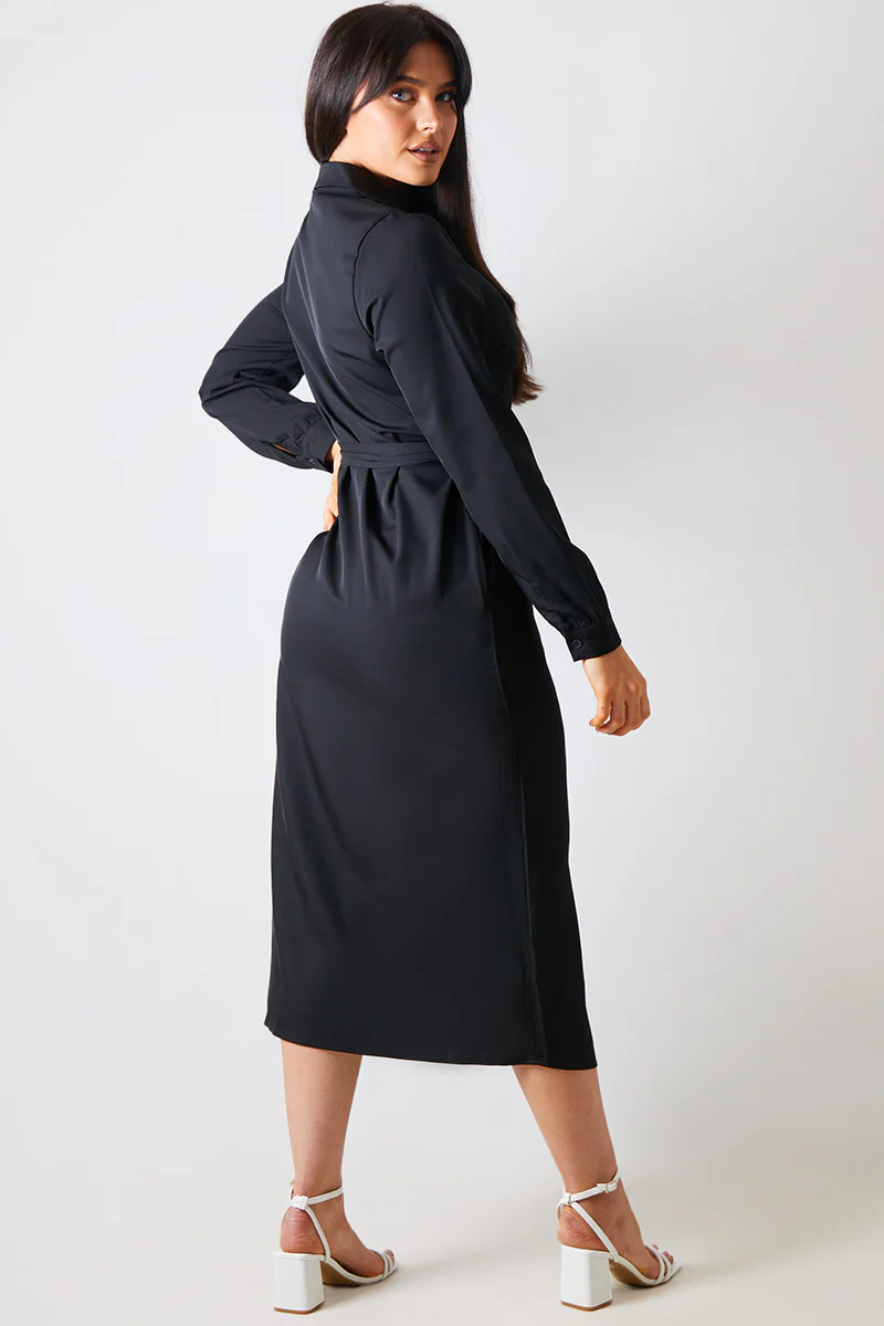 Button Up Belted Dress - Image 4