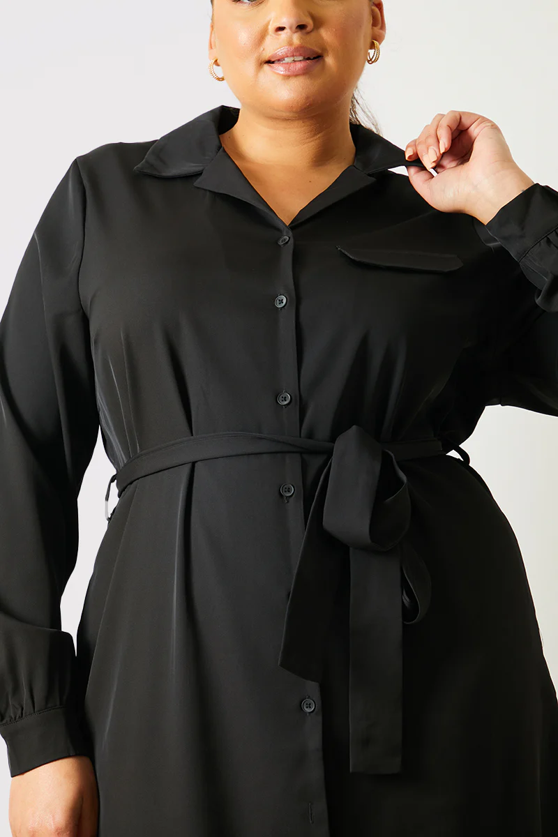 Button Up Belted Dress - Image 6