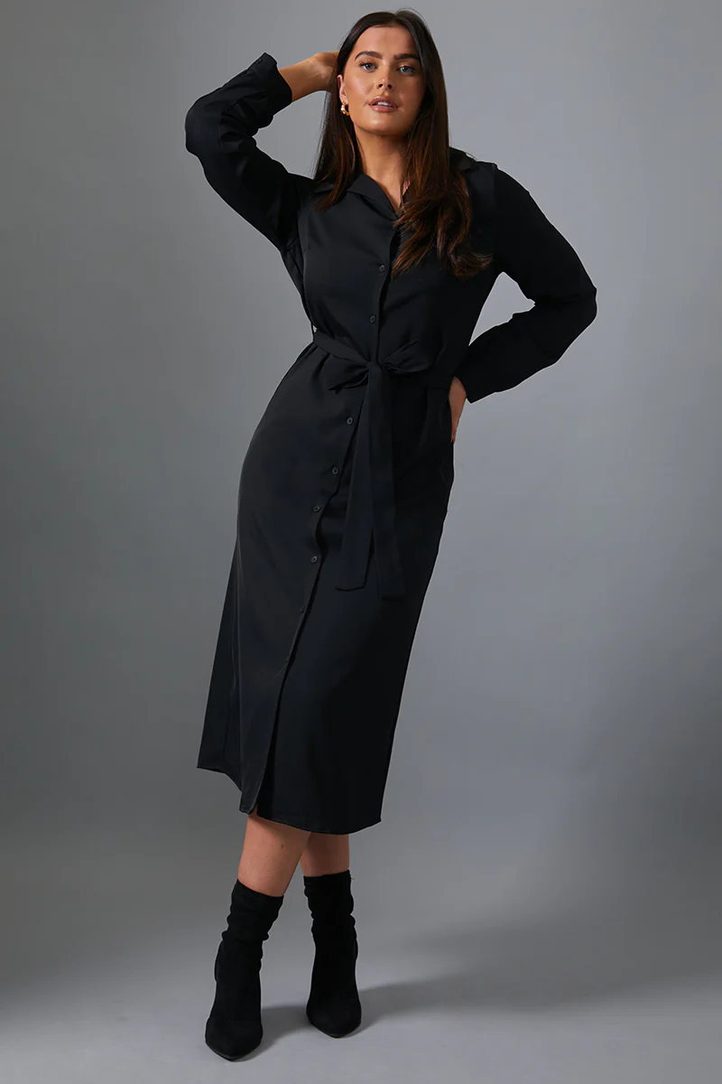 Button Up Belted Dress - Image 8