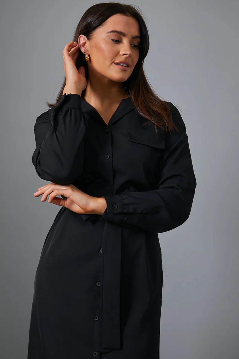 Button Up Belted Dress - Image 9