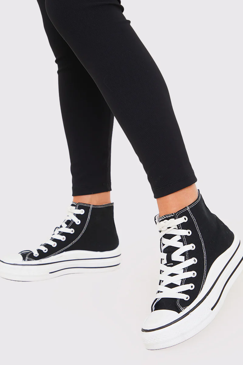 Canvas High Top Trainers - Image 4