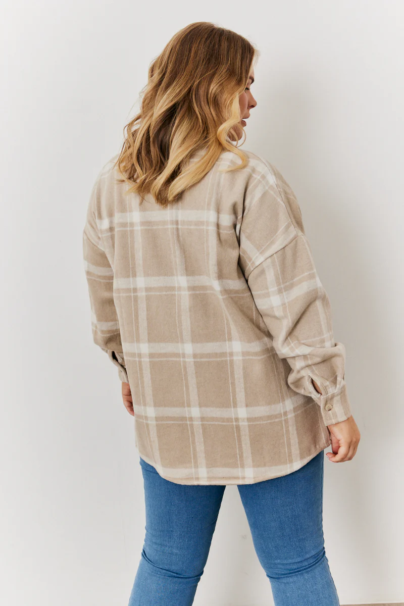 Check Button Through Shacket - Image 7