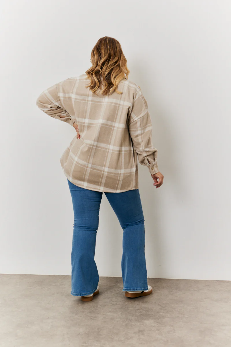 Check Button Through Shacket - Image 8