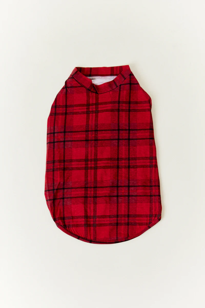 Red Checked Matching Dog Coat - Image 3