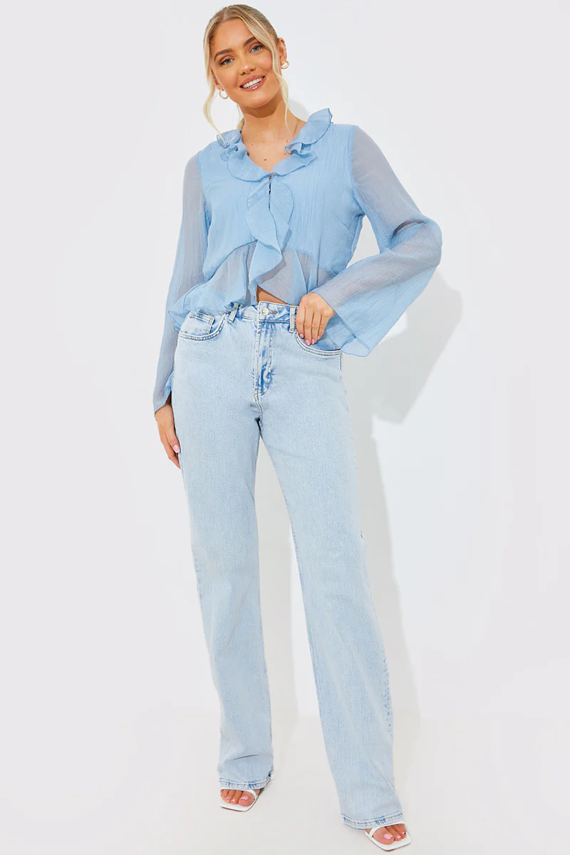 Chiffon Frill Blouse - Image 2