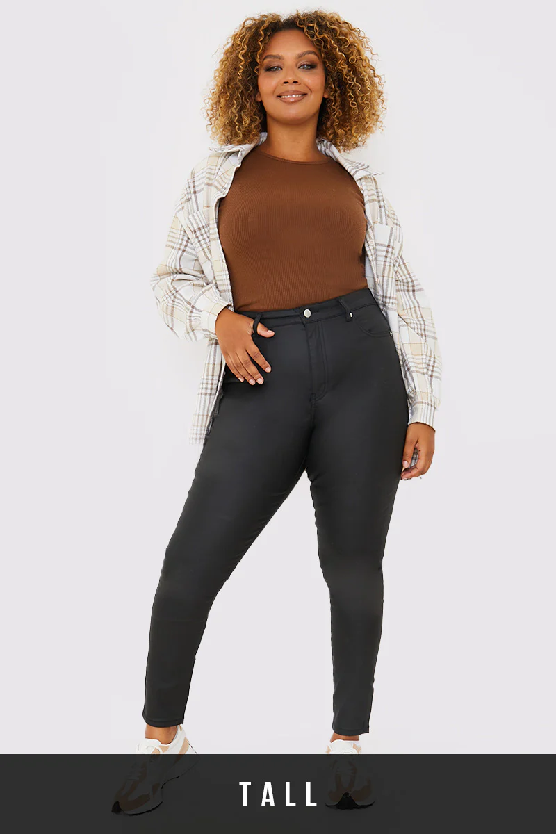 Coated High Waisted Jeans - Image 18