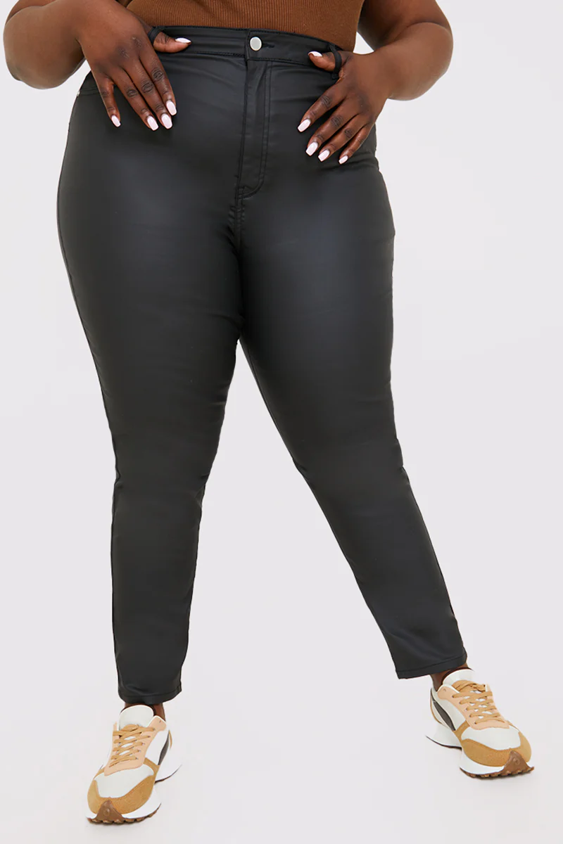 Coated High Waisted Jeans - Image 7
