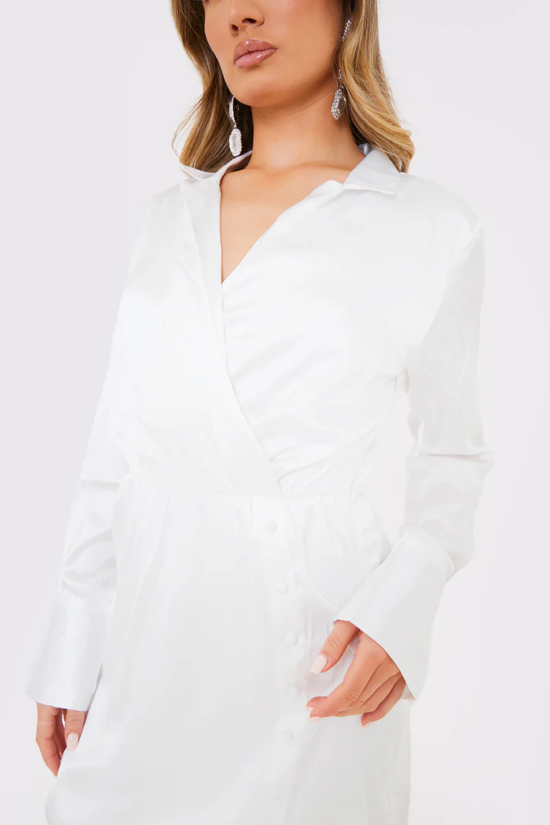 Collar Button Mini Dress - Image 4