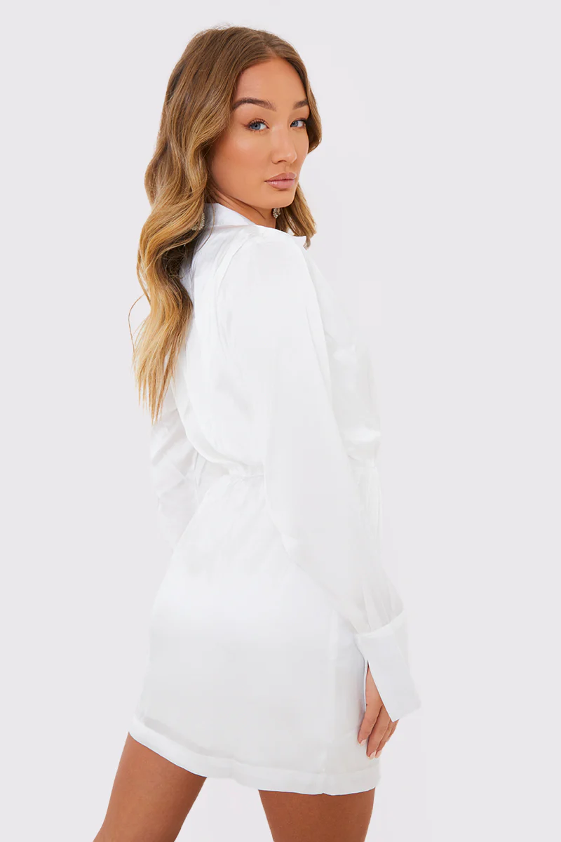 Collar Button Mini Dress - Image 5