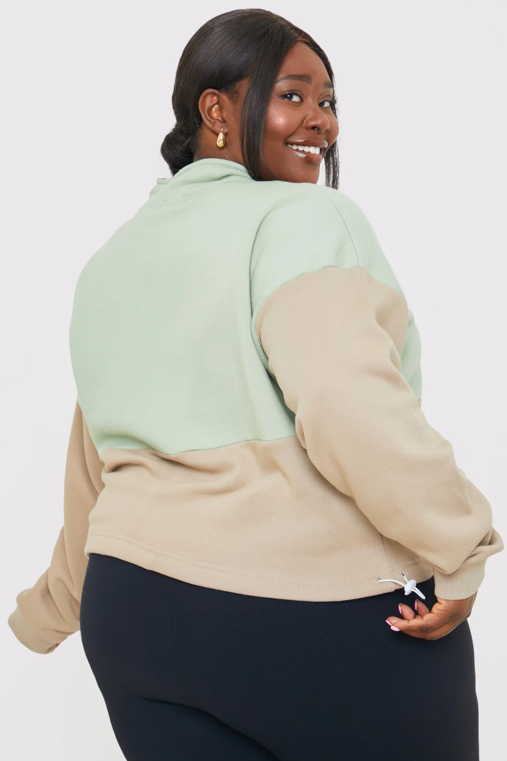 Colourblock Half Zip Sweatshirt - Image 7