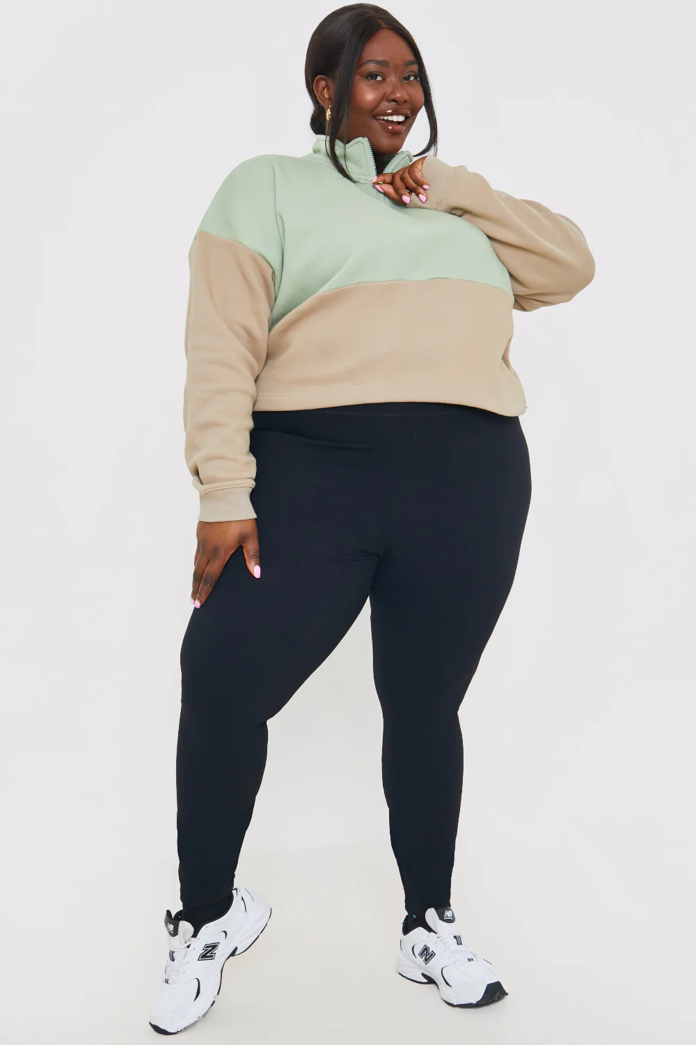 Colourblock Half Zip Sweatshirt - Image 8