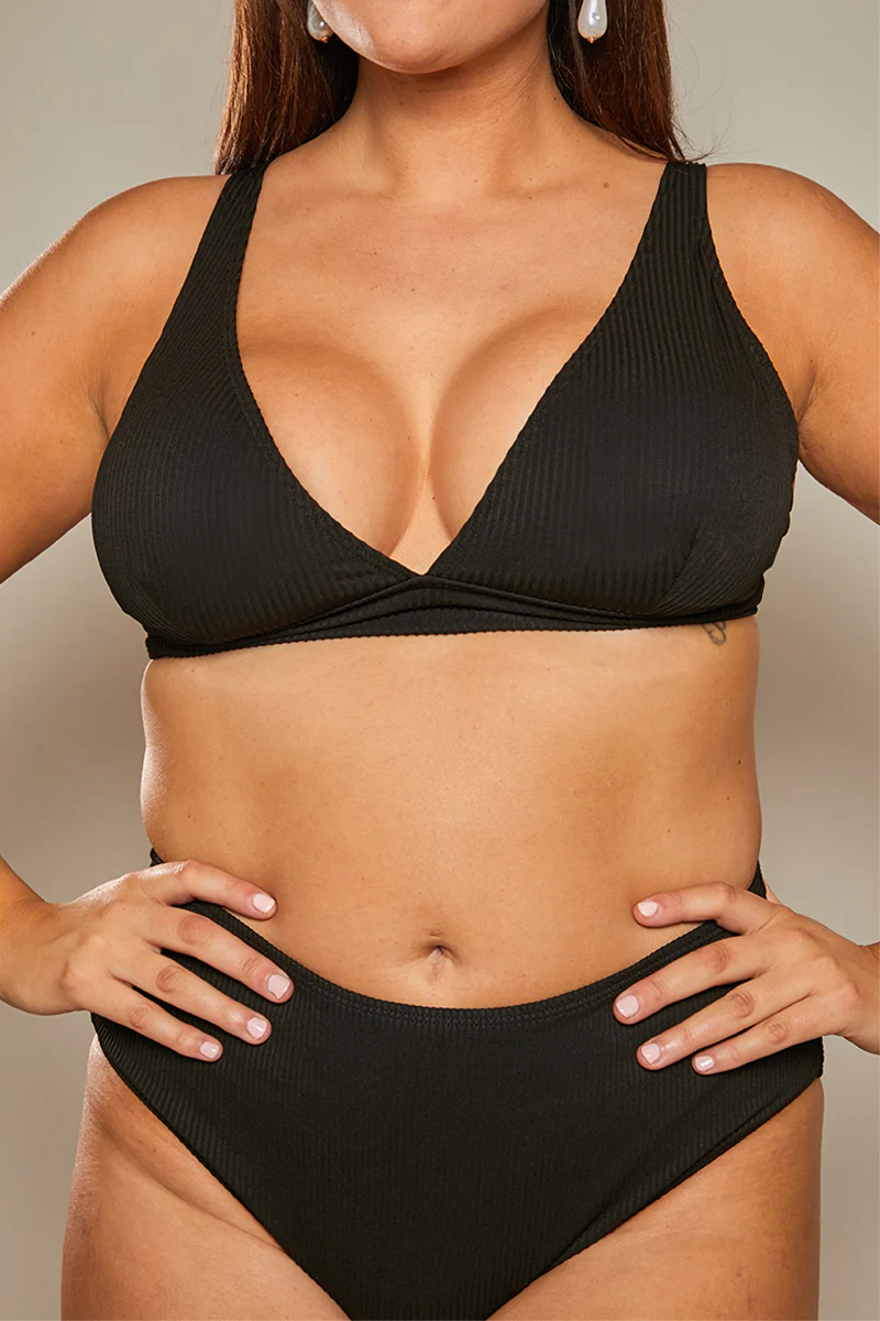 Contour Rib High Waist High Leg Bikini Bottom - Image 6