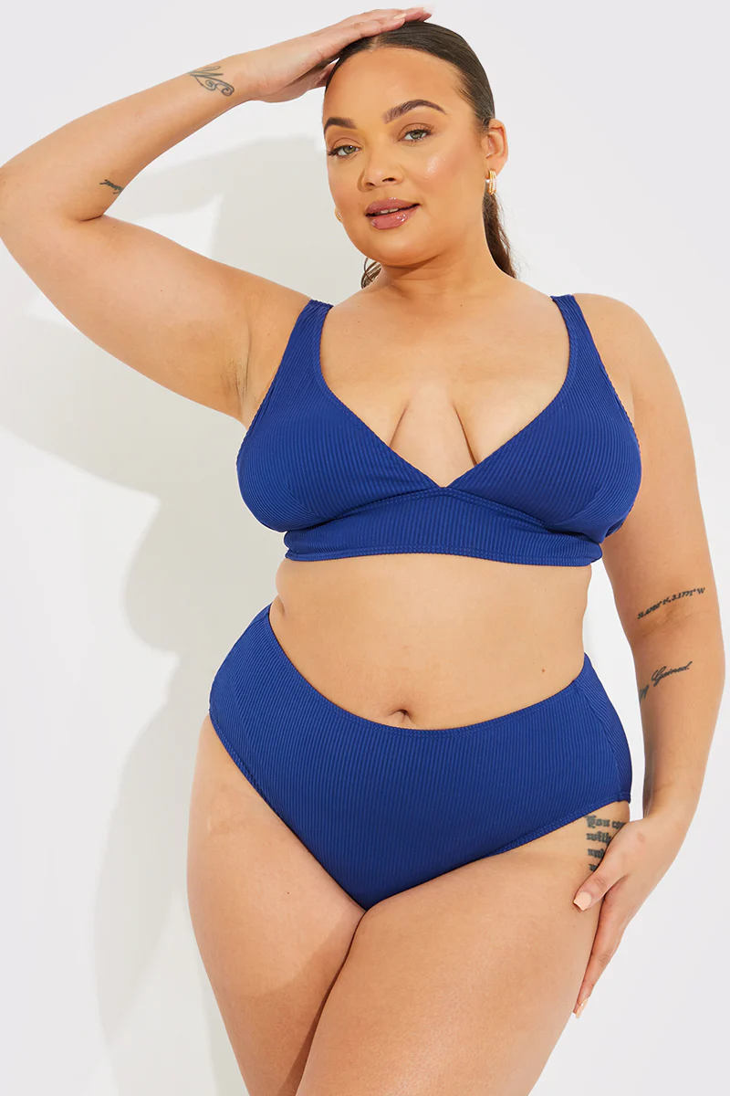 Contour Rib High Waisted High Leg Bikini Bottom - Image 5