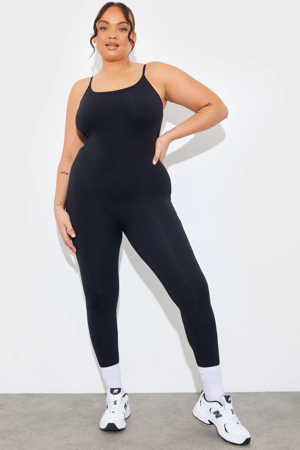 Contour Built-In Bra Scoop Neck Strappy Unitard - Image 5