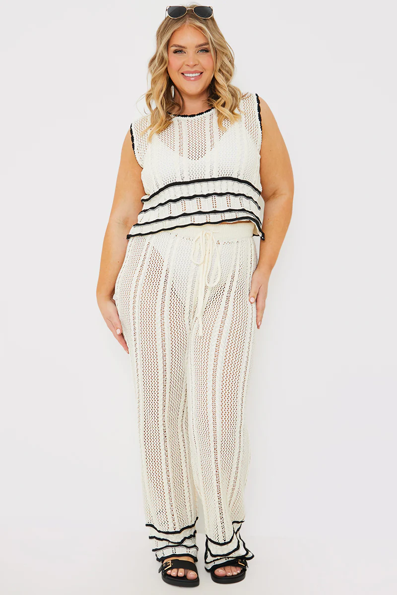 Contrast Binding Crochet Co-ord Top - Image 6
