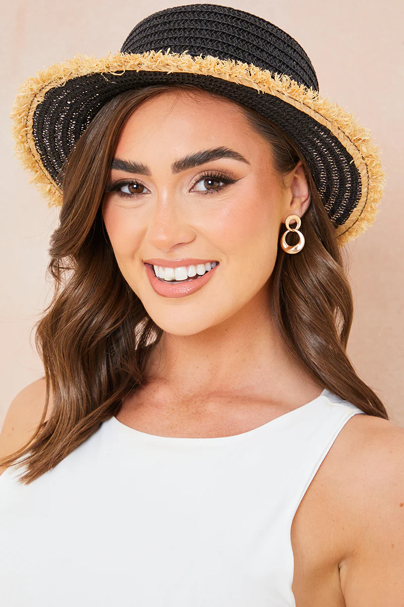 Contrast Trim Summer Hat - Image 4