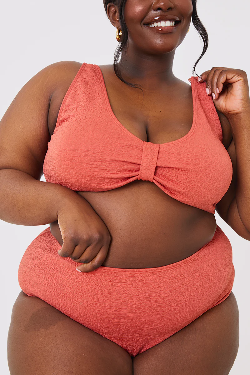 Control Textured High Waist Bikini Bottoms - Image 8