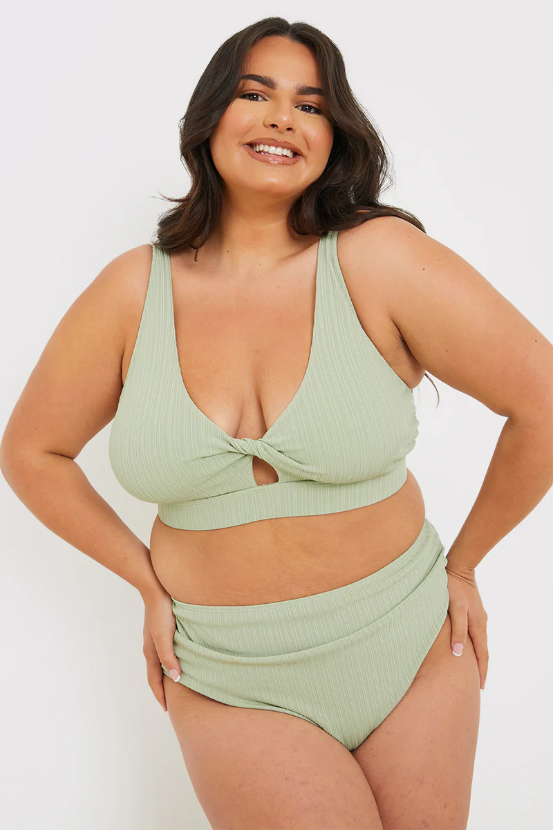 Control High Waisted Rib Bikini Bottoms - Image 5