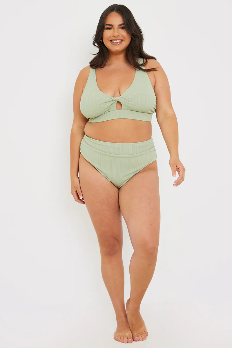 Control High Waisted Rib Bikini Bottoms - Image 6