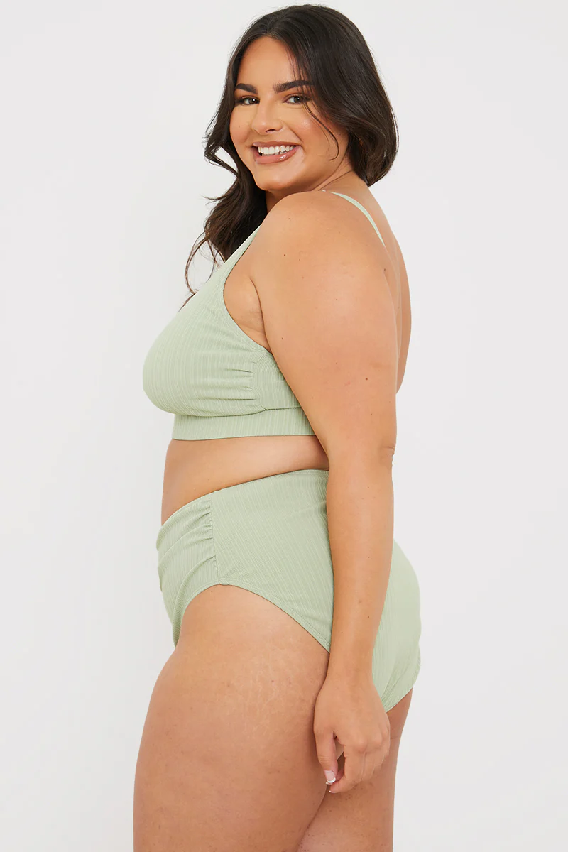 Control High Waisted Rib Bikini Bottoms - Image 8