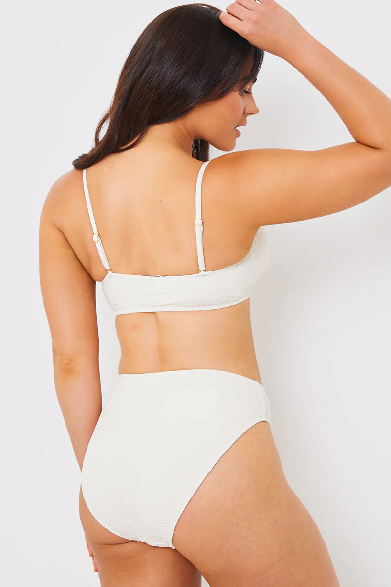 Control Textured High Waist Bikini Bottoms - Image 4