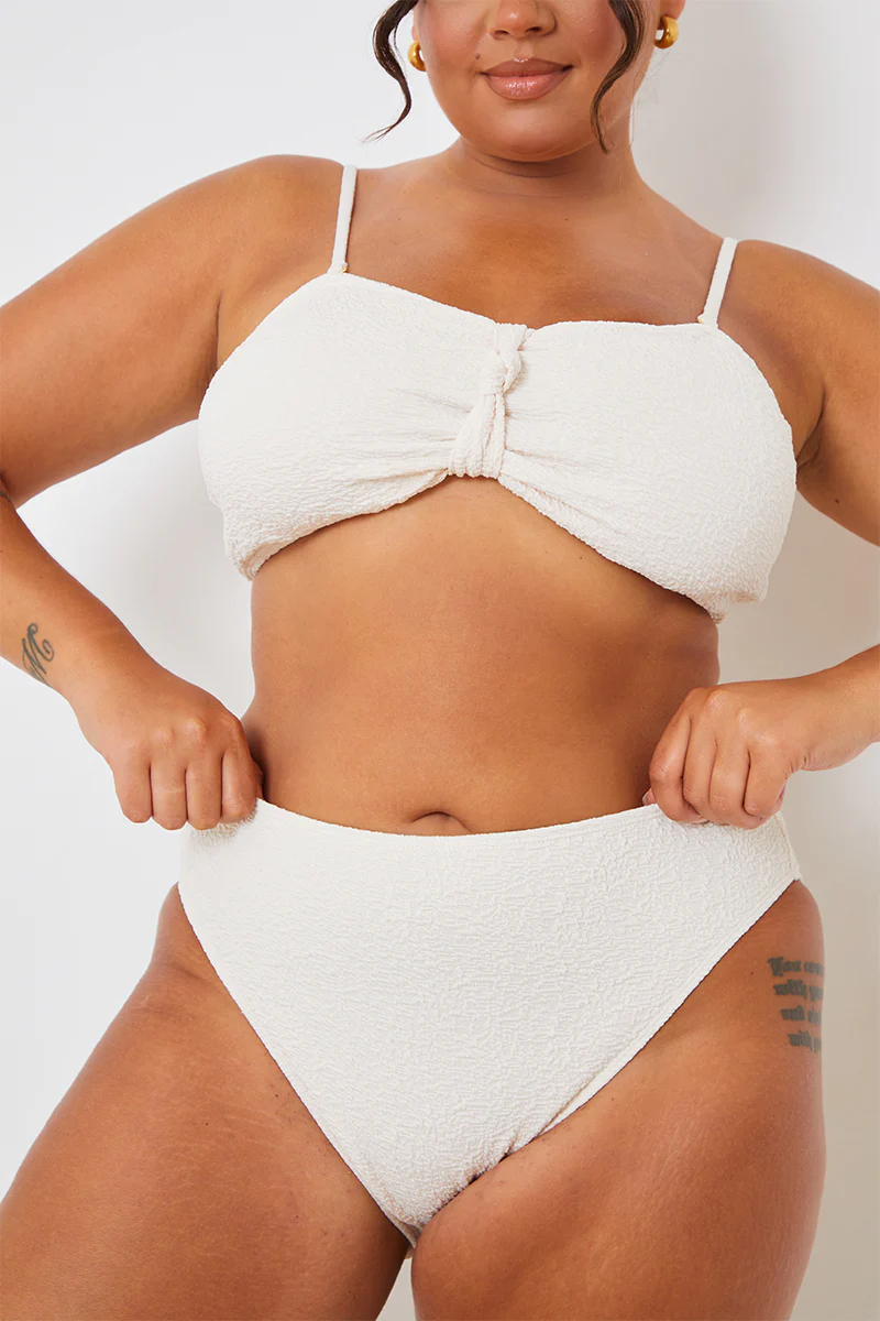 Control Textured High Waist Bikini Bottoms - Image 7