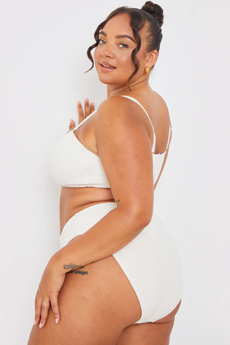 Control Textured High Waist Bikini Bottoms - Image 8