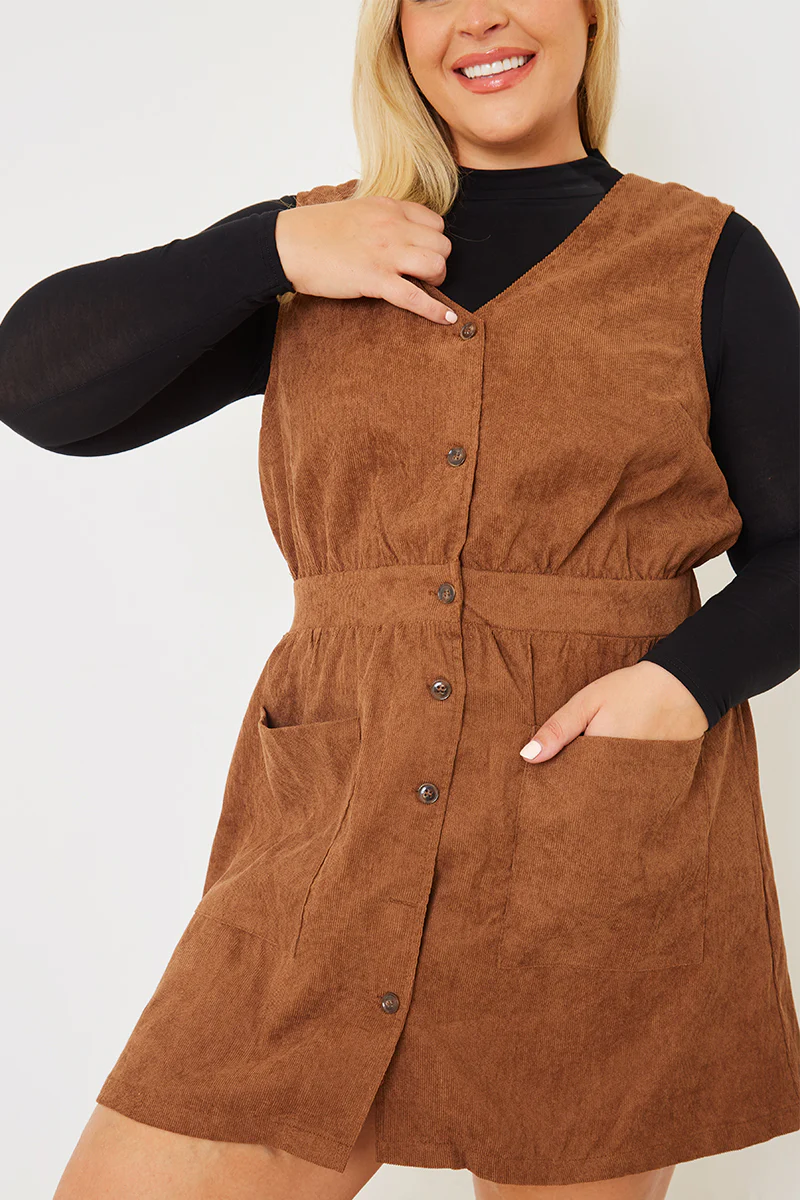 Corduroy Pinafore Dress - Image 3