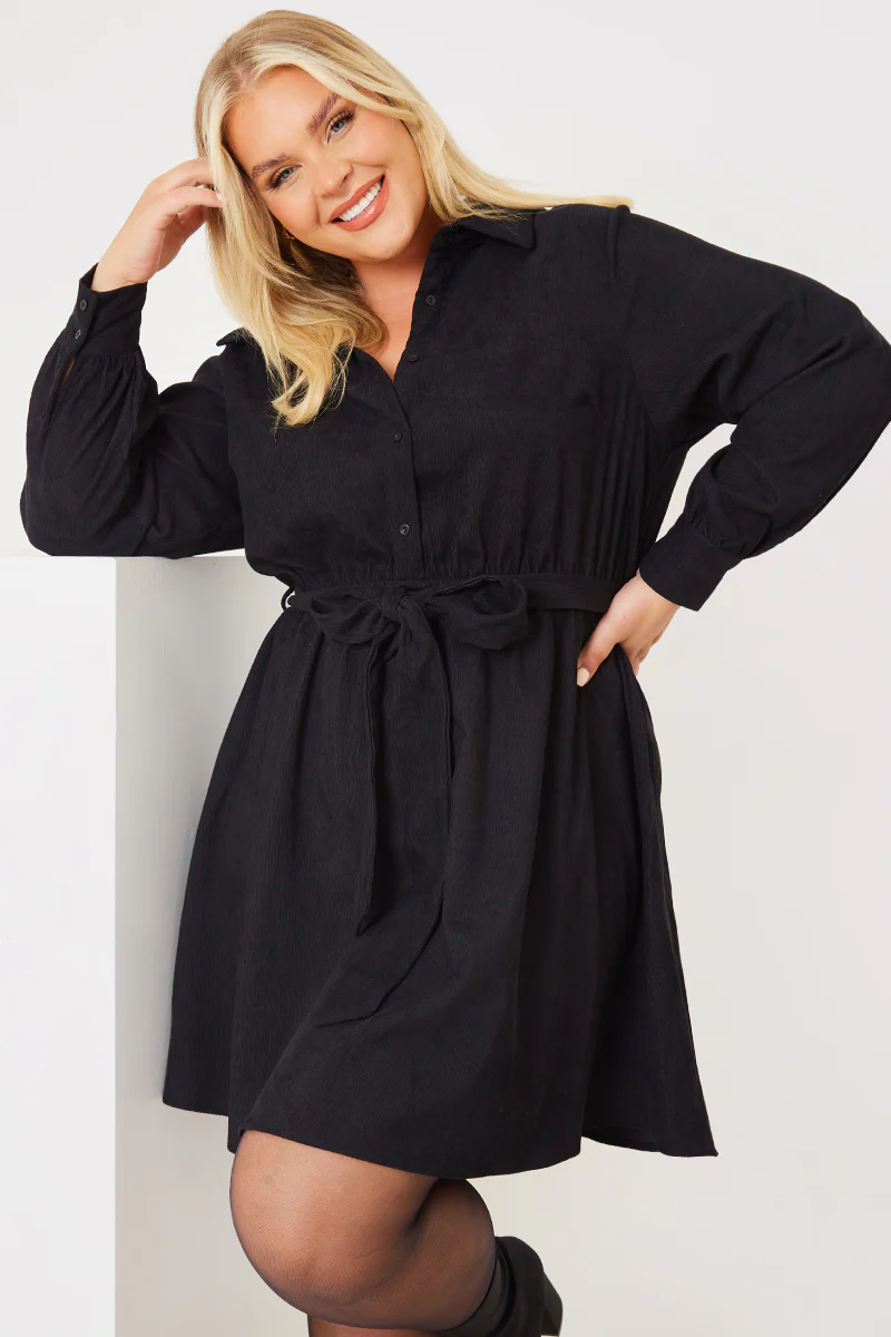 Corduroy Shirt Dress - Image 7