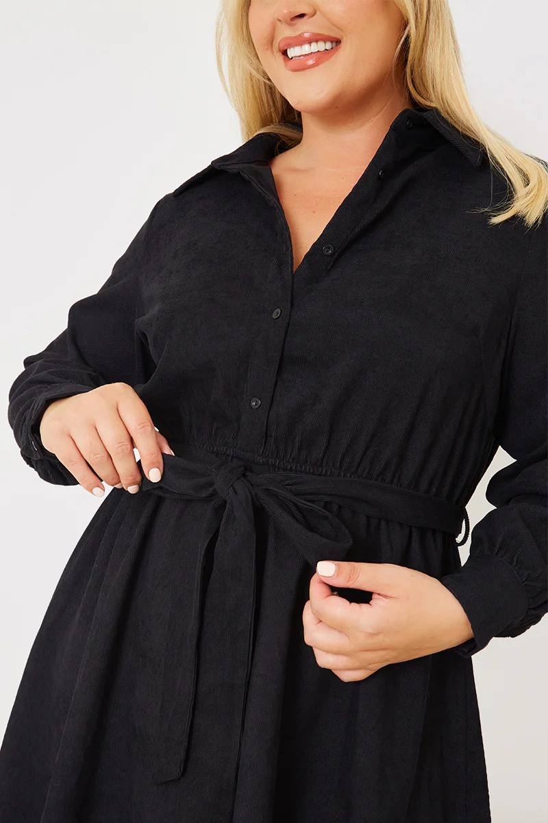 Corduroy Shirt Dress - Image 8