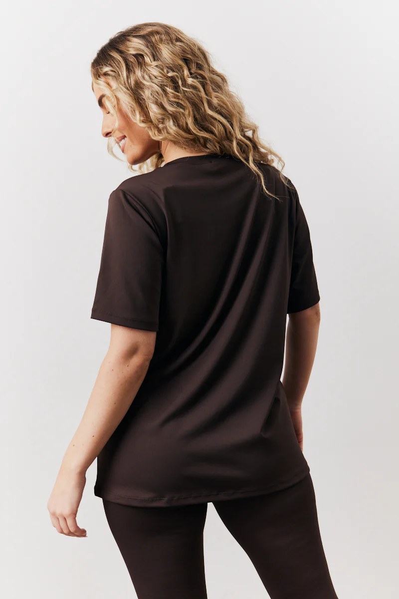 Chocolate Crew Neck Active Co-Ord T-Shirt - Image 4