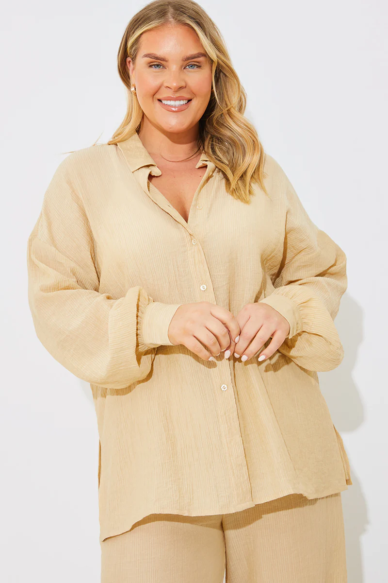 Crinkle Oversized Shirt - Image 5