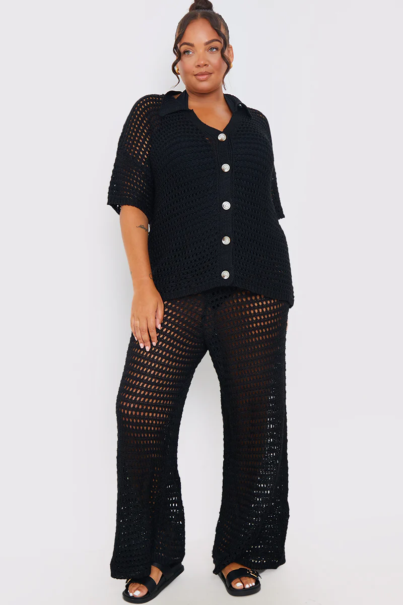 Crochet Button Down Co-Ord Shirt - Image 6
