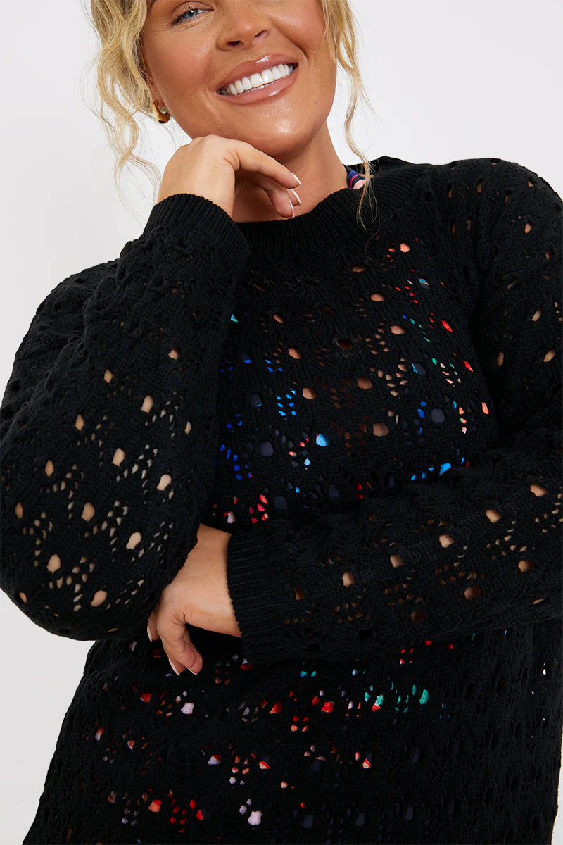 Crochet Mini Dress - Image 3
