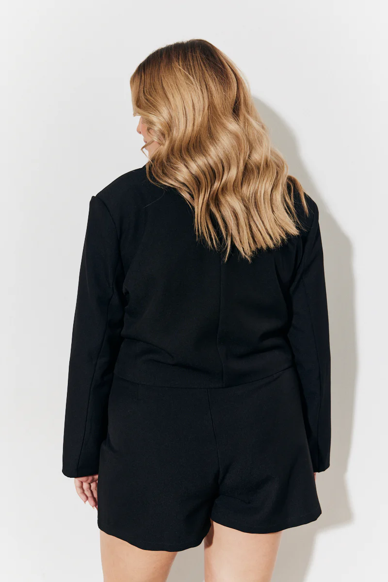 Cropped Tailored Blazer - Image 7