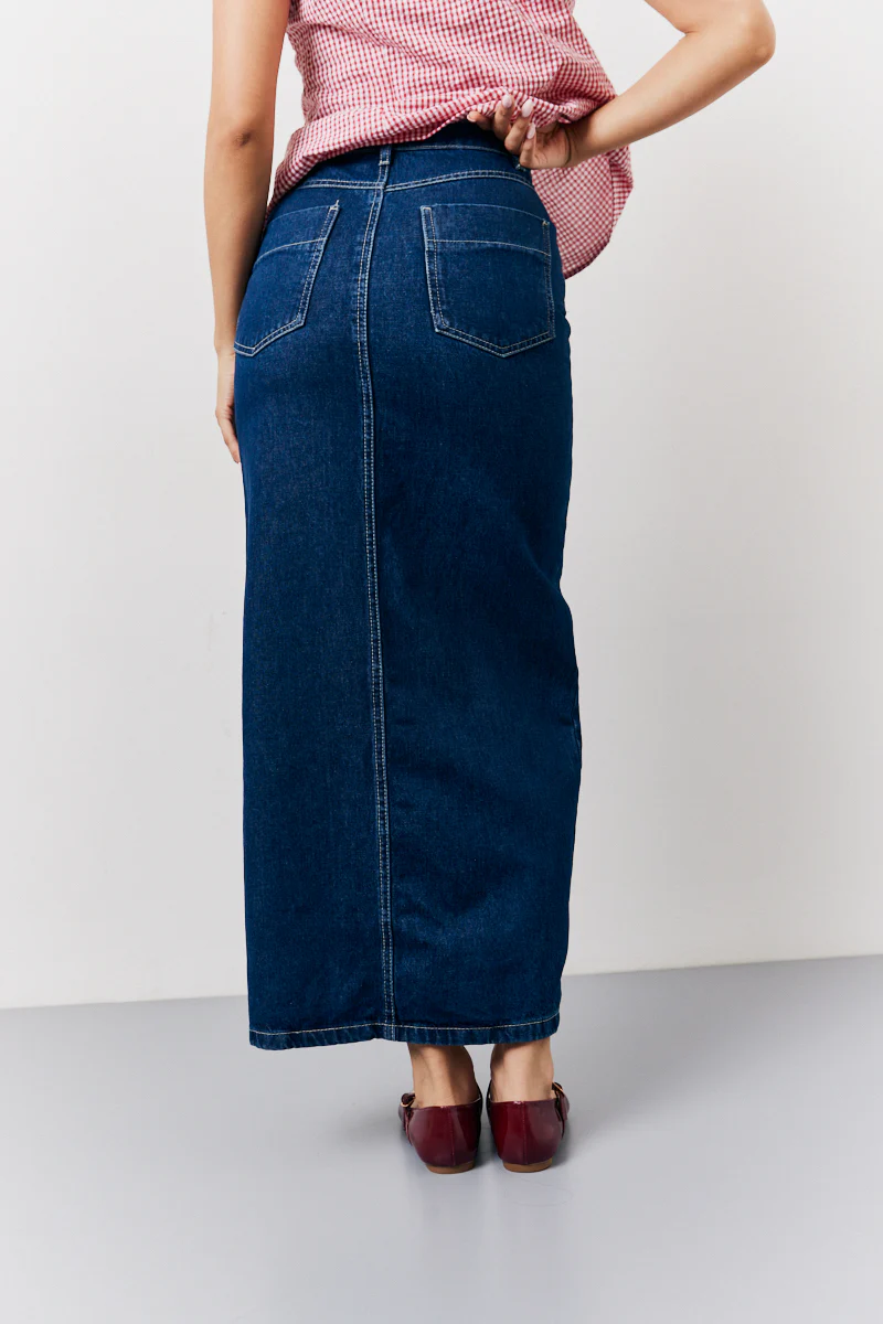Denim Maxi Skirt - Image 4