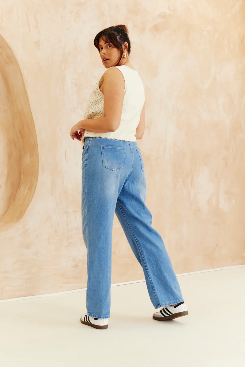 Denim Wide Leg Jeans - Image 6
