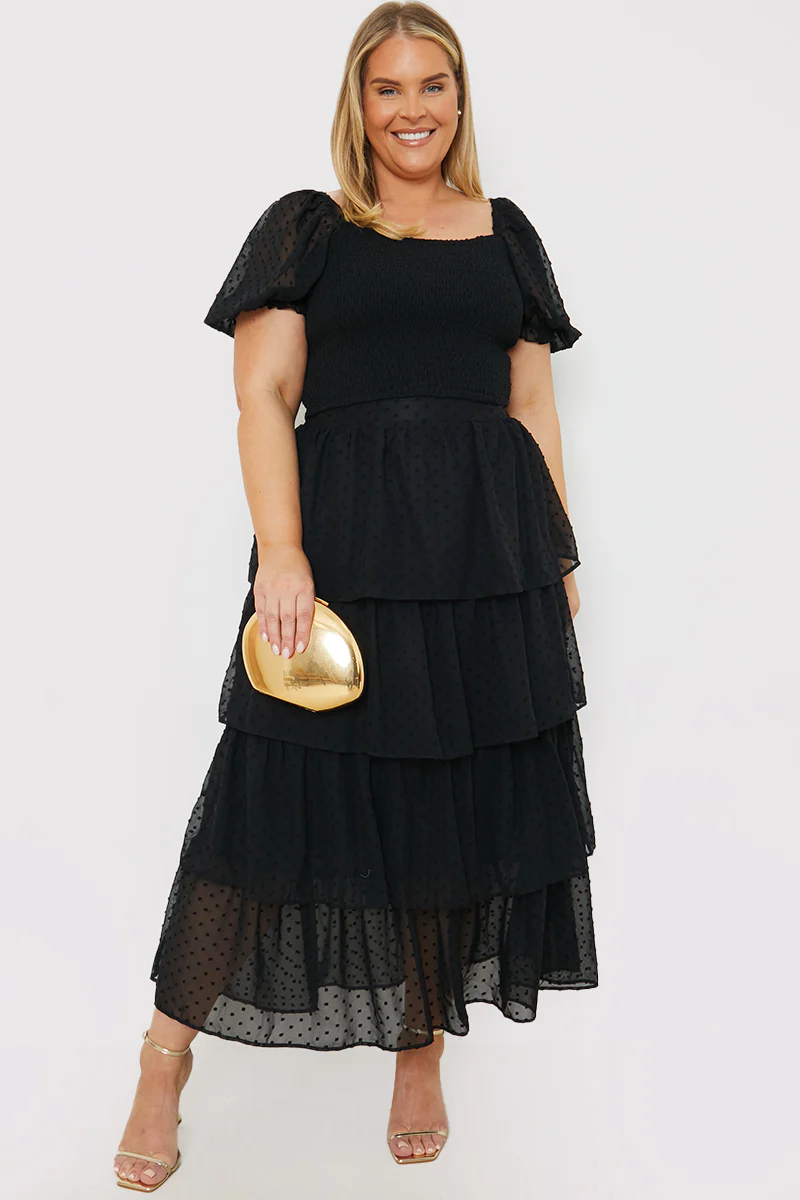 Shirred Bodice Dobby Co-Ord Crop Top - Image 2