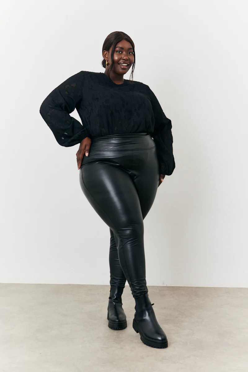 Jacquard Balloon Sleeve Bodysuit - Image 6