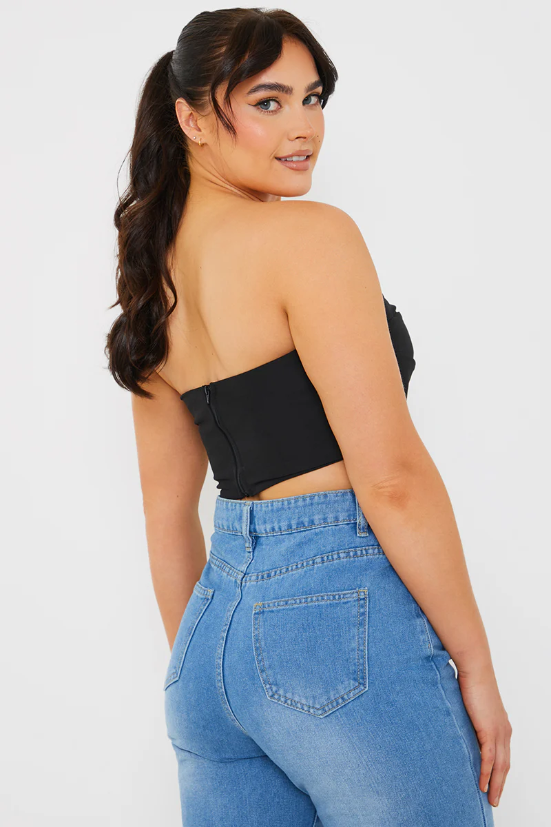 Draped Strapless Corset Top - Image 12