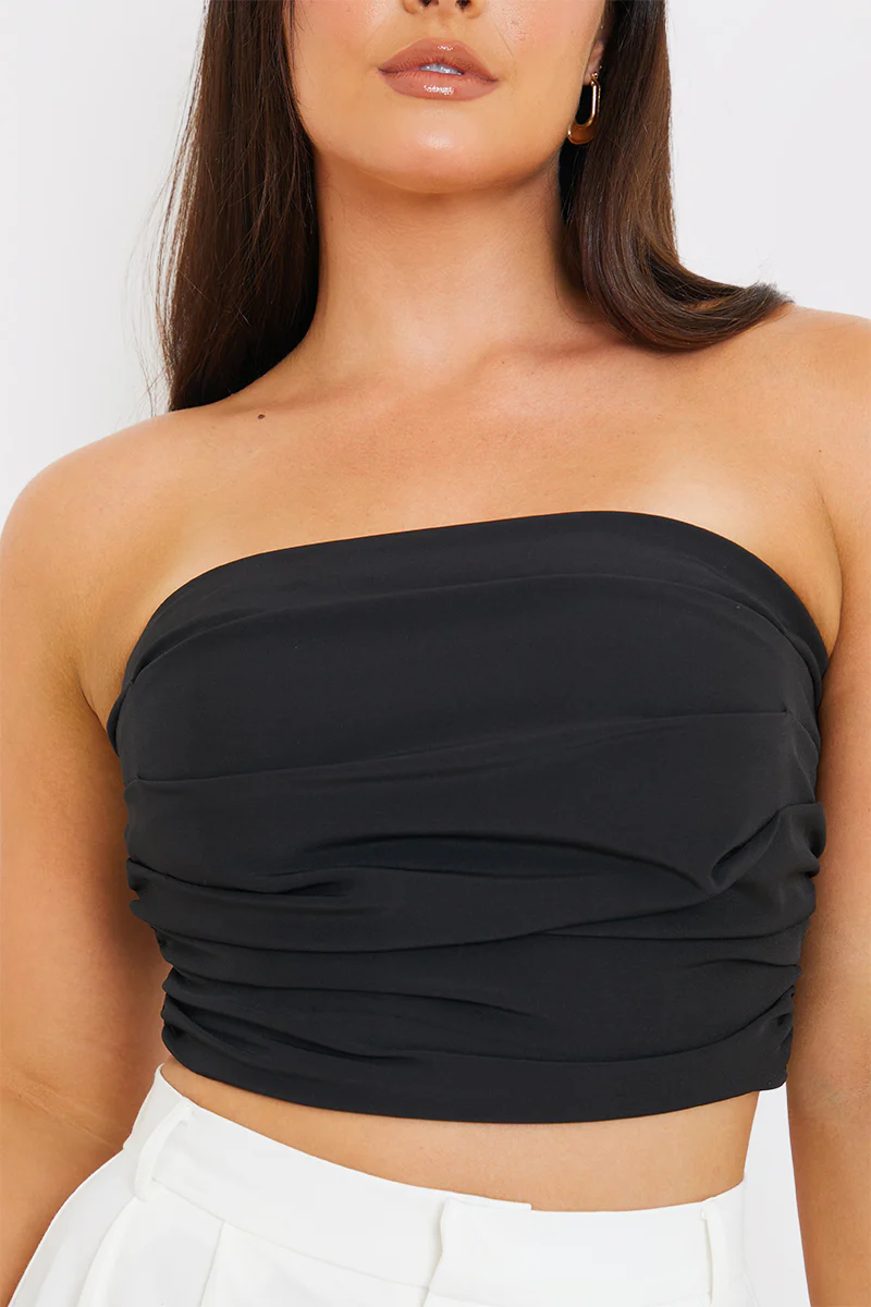 Draped Strapless Corset Top - Image 3