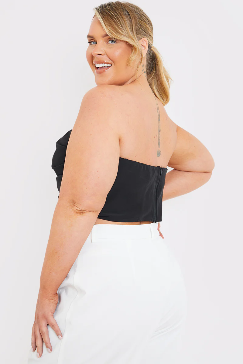 Draped Strapless Corset Top - Image 8
