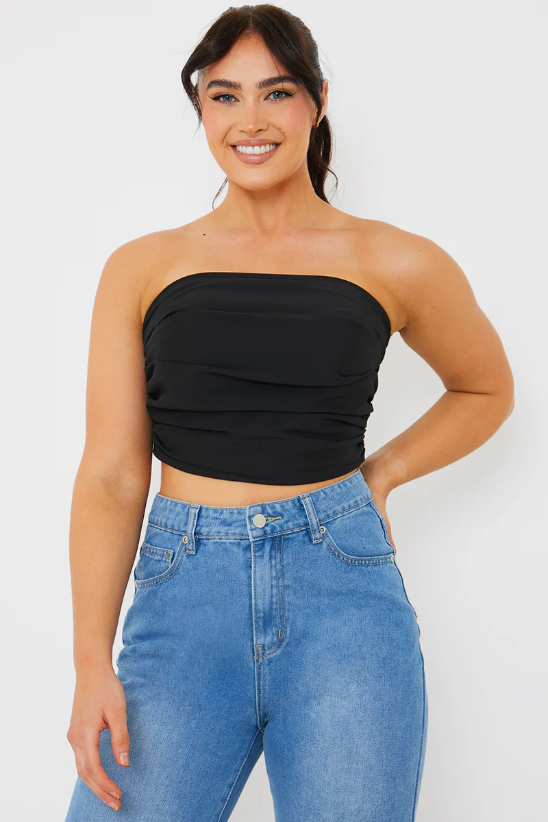 Draped Strapless Corset Top - Image 9