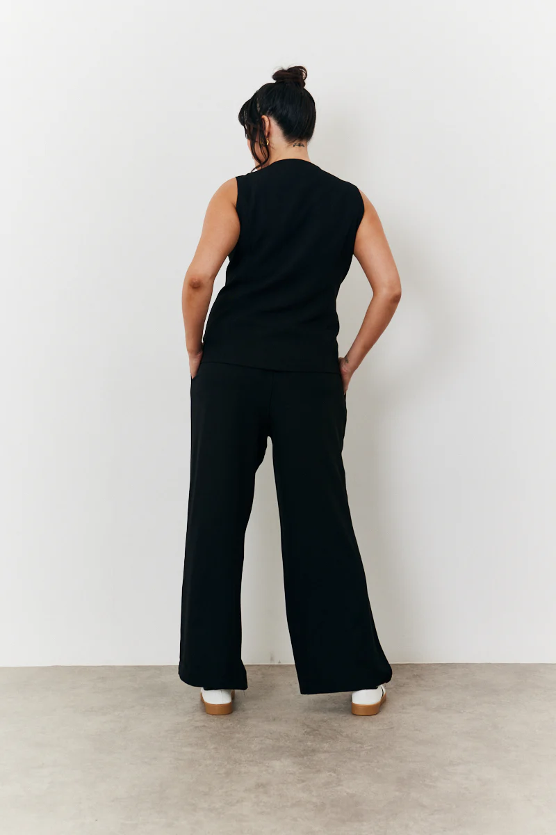 Elasticated Mid Rise Wide Leg Trouser - Image 12