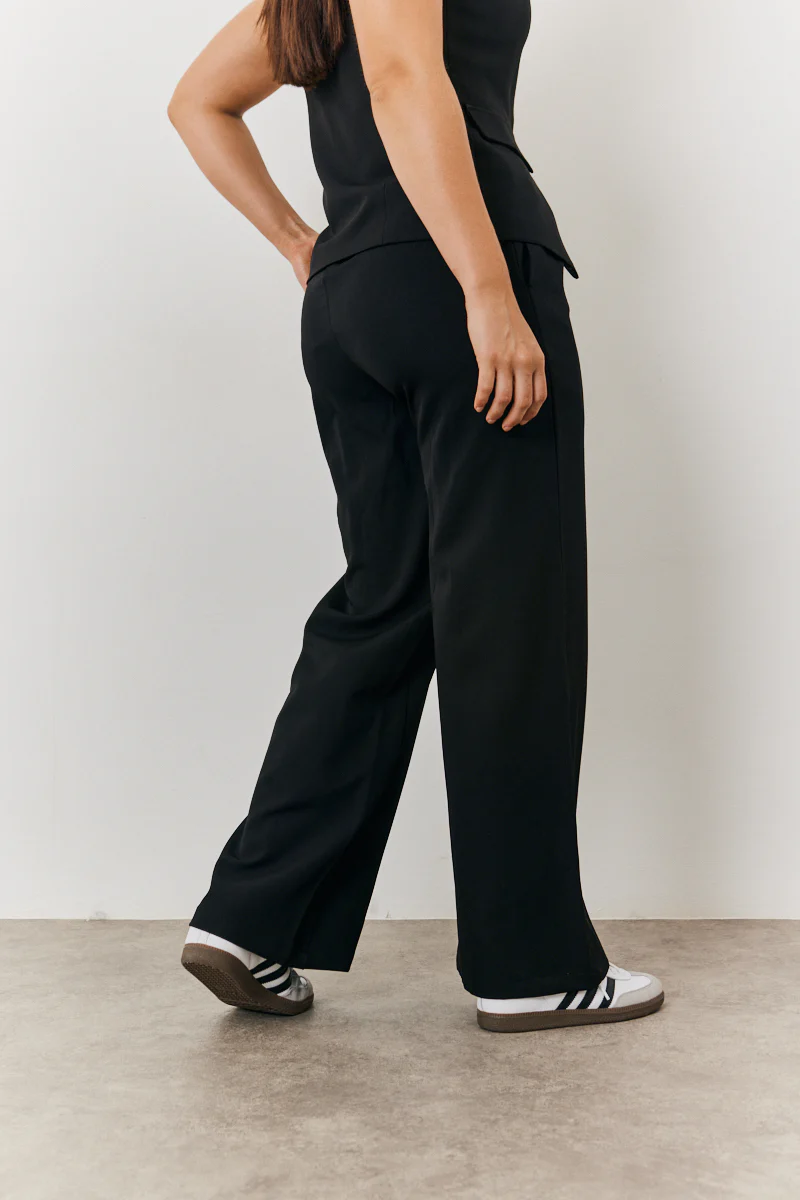Elasticated Mid Rise Wide Leg Trouser - Image 4
