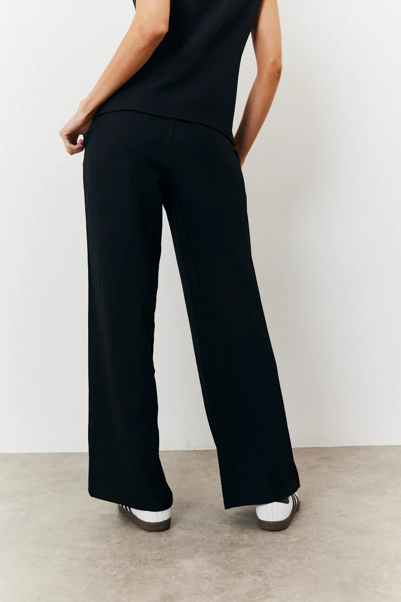 Elasticated Mid Rise Wide Leg Trouser - Image 7