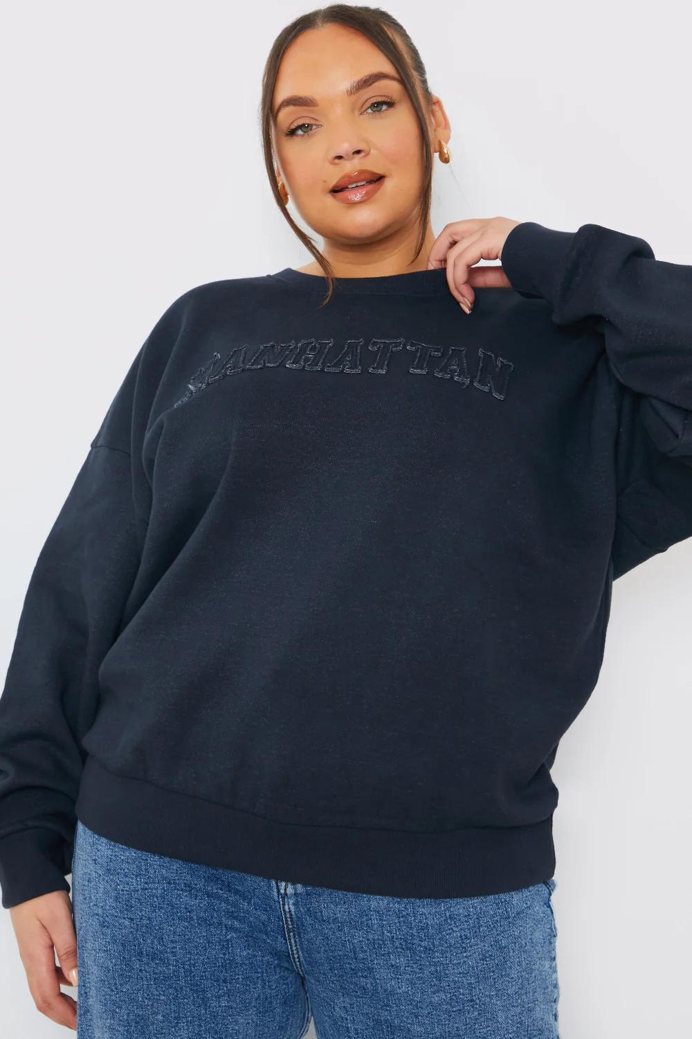Embroidered Distressed Oversized Sweatshirt - Image 4