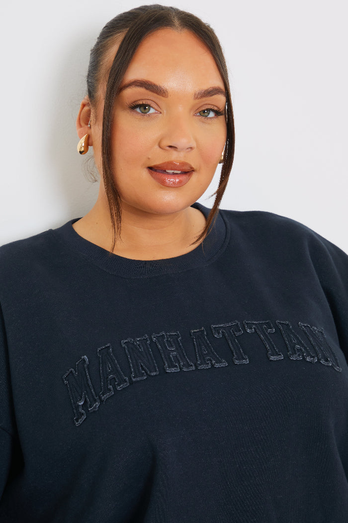 Embroidered Distressed Oversized Sweatshirt - Image 6